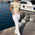 Slim Fit Short Sleeve T-Shirt for Women Casual Basic Crop Top Summer Fashion with O-Neck and Soft Blended Fabric